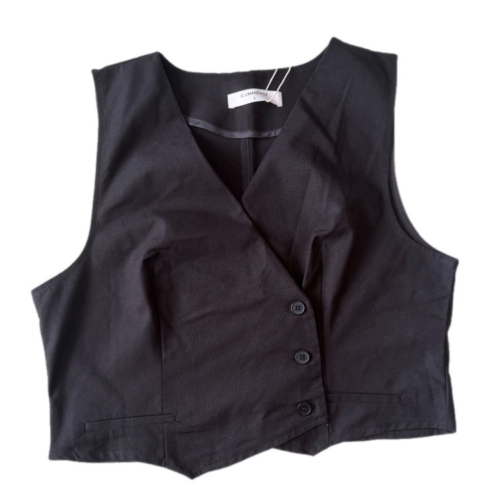 Commense set Black vest and pants large vest NWT pants NWOT neither wore - Picture 5 of 16